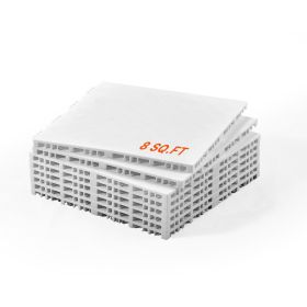 VEVOR Dryland Tiles for Hockey Floor Mat, 12 x 12 in 8 Pcs Interlocking Versatile Training Surface, Dance Floor Tiles