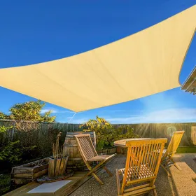 10'X10' Beige HDPE Sunshade Sail (Option: Defaulttitle)