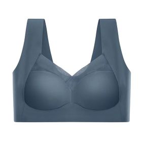 Posture Correcting Bra for Seniors, Anti Sagging Bras (Color: dark blue, size: 4XL)