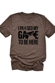 Paused My Game Tee (Color: Blue, size: XL)