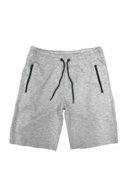 COTTON BLEND LOUNGE SWEAT SHORTS (Color: H.GREY, size: 3XL)