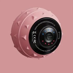 Rechargeable High Intensity Vibration Massage Ball for Muscle and Fitness, Electric Fascia Release for Neck, Back and Feet, USB Charging (Color: Pink)