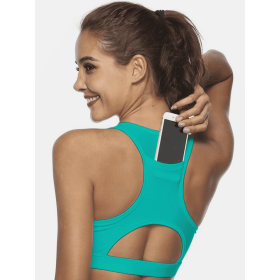 JupiterGear Cutout Scoop-Neck Tank (Color: Teal, size: M)