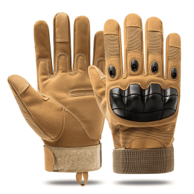 JupiterGear Unisex Airsoft Sports Gloves with Touchscreen Fingertip Capability (Color: Tan, size: M)